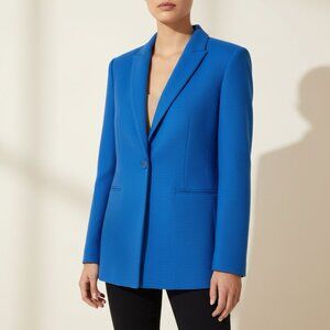 Vintage Amaryllis Blue Wool Coat/Blazer Single Button Size Small